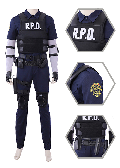 Leon Scott Kennedy Costume Resident Evil 2 Remake Biohazard Re:2  Cosplay Suit-Chaorenbuy Cosplay