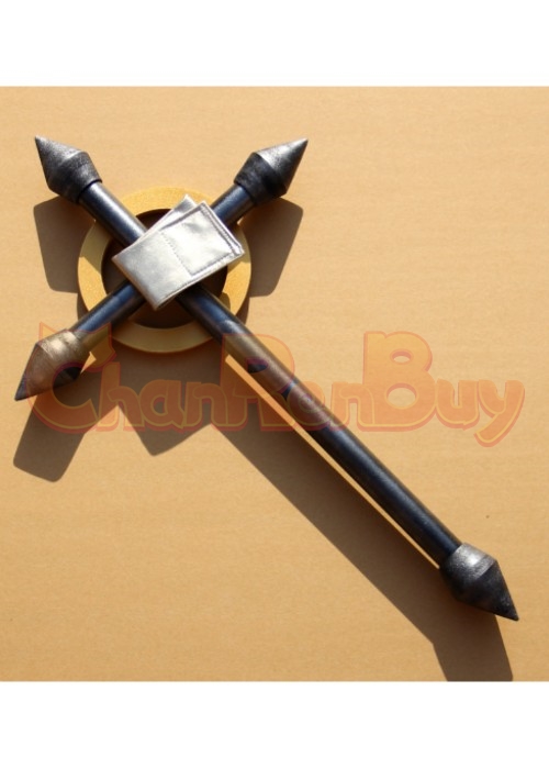 BlazBlue Makoto Nanaya Weapons Cross Tonfa Cosplay Prop-Chaorenbuy Cosplay