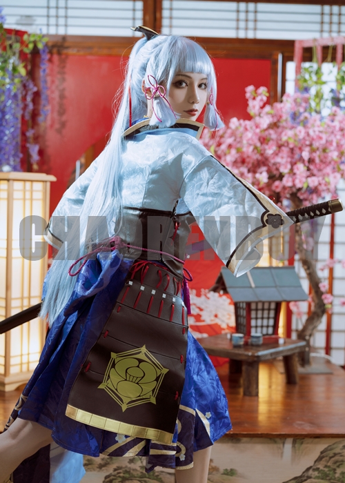 Genshin Impact Kamisato Ayaka Costume Cosplay Suit Shoes Wig-Chaorenbuy Cosplay