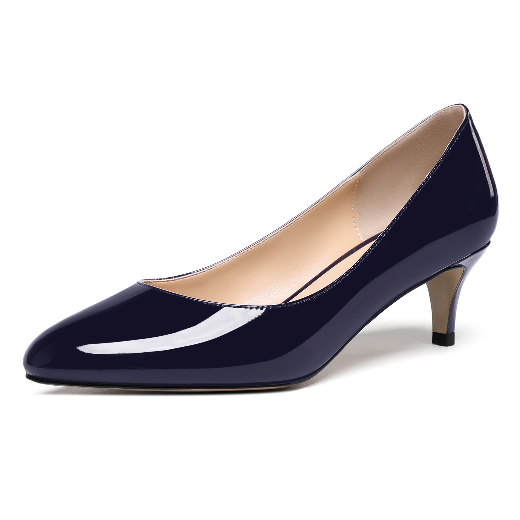 Aries Round Toe Office Formal Slip On Pumps