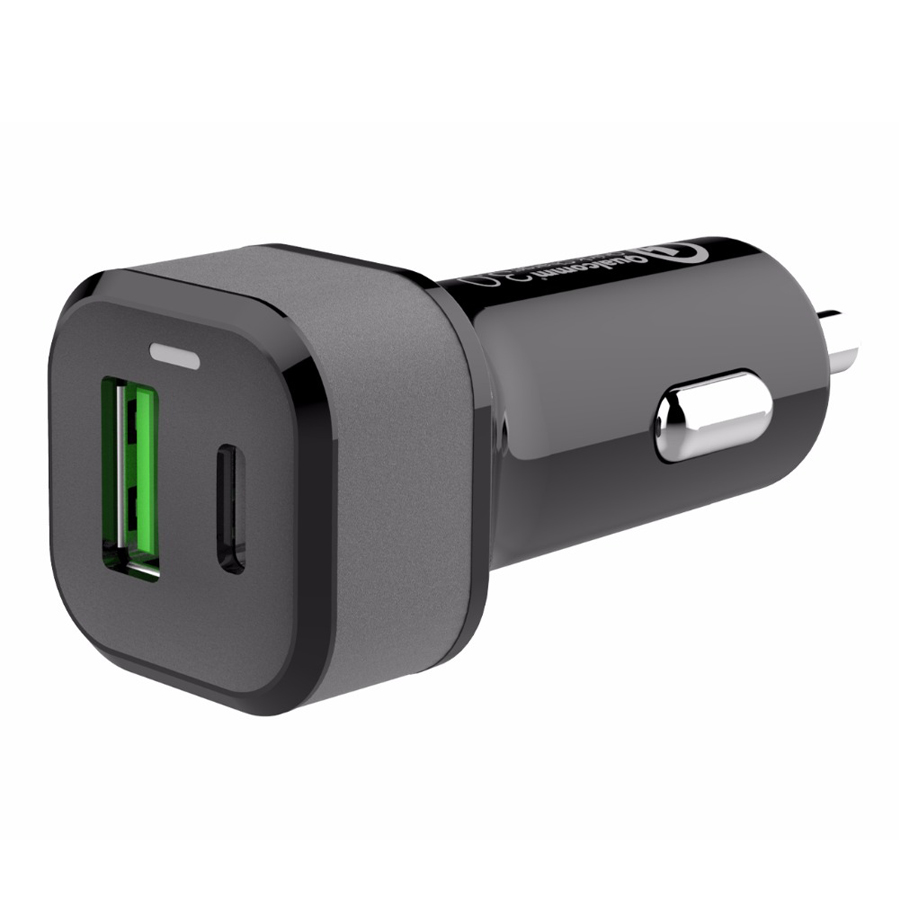 Type C PD&QC 3.0 Car Charger(USB C &USB A  Quick Charge Ports; 42W Max)