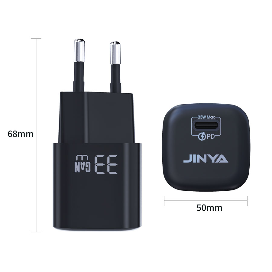 PD 33W Gan USBC Charger Europe StandardBlack