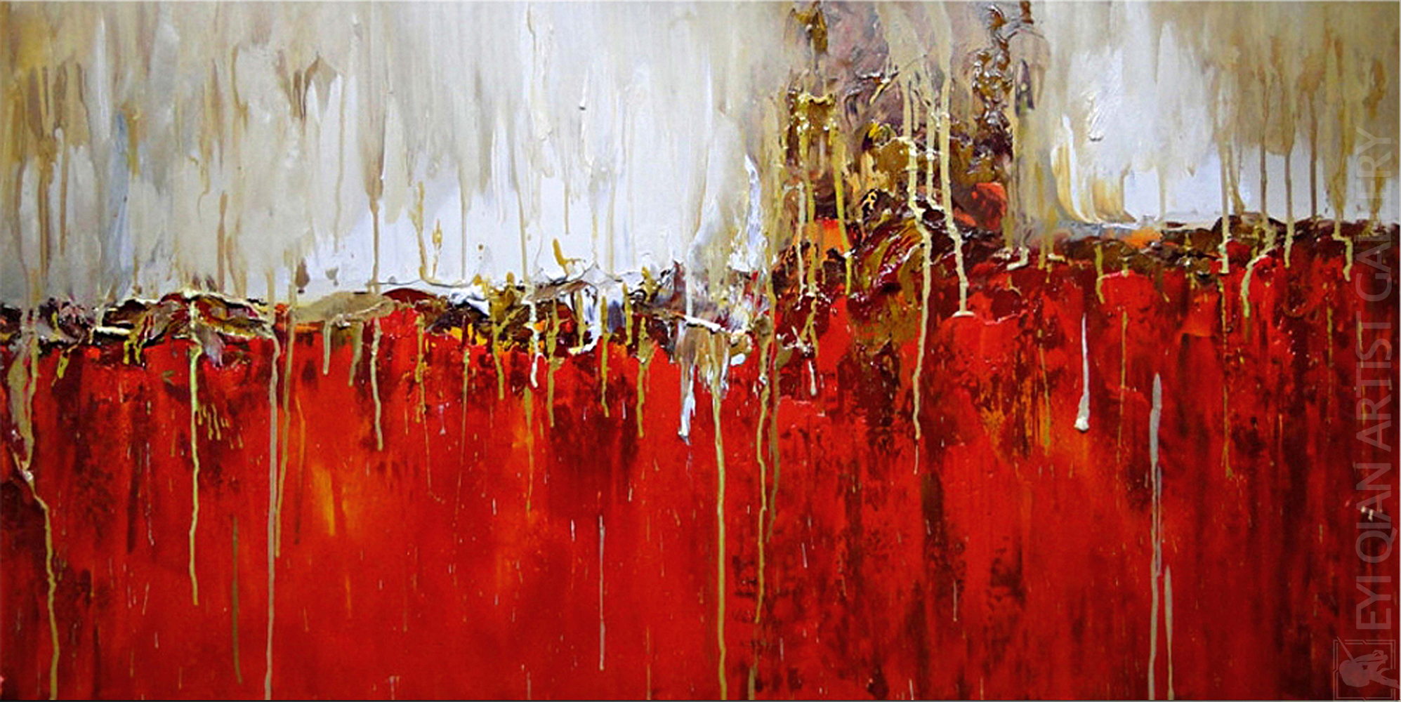 Colorful Abstract Textured Palette Wall Art Hand-Painted