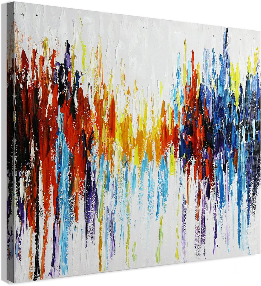 Abstract Hand-Painted Textured Wall Art