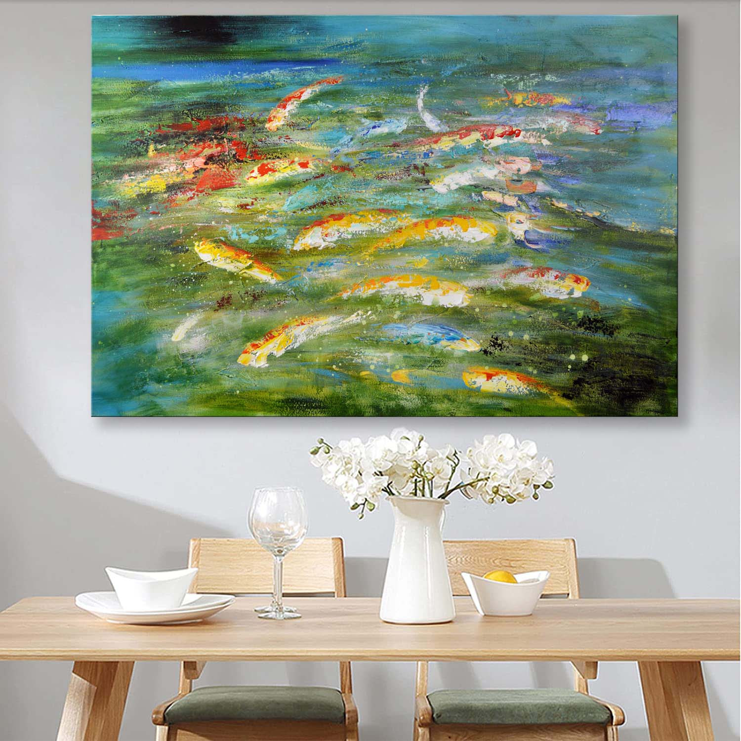 Colorful Finish Sea Life Knife Painting Textured Palette