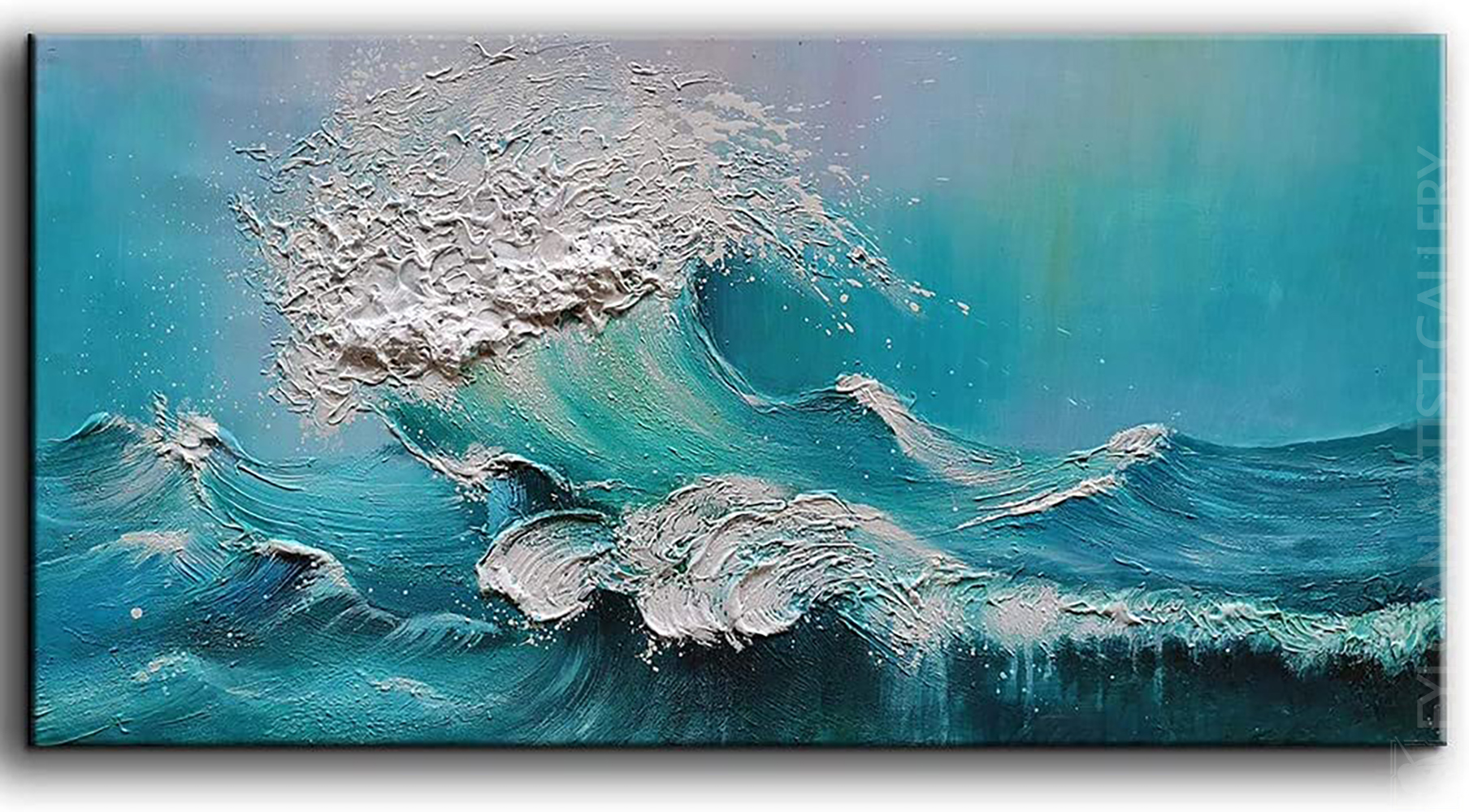 Sea Wave Ocean Knife Painting Textured Palette