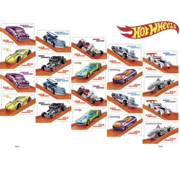 2018 Hot Wheels Cars Forever First Class Postage Stamps