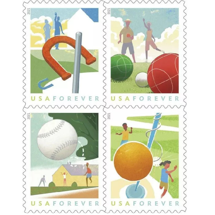 2021 Backyard Games Forever First Class Postage Stamps