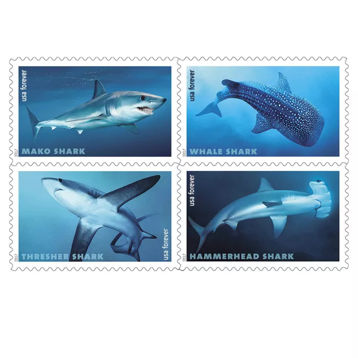 2017 Sharks Forever First Class Postage Stamps