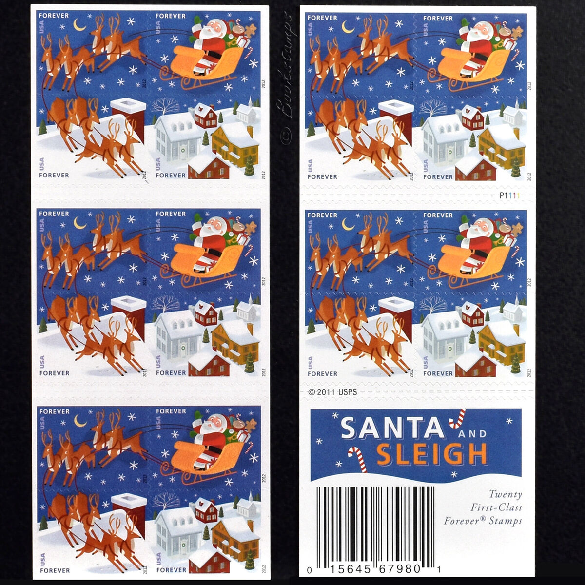 2012 Santa and Sleigh Forever First Class Postage Stamps