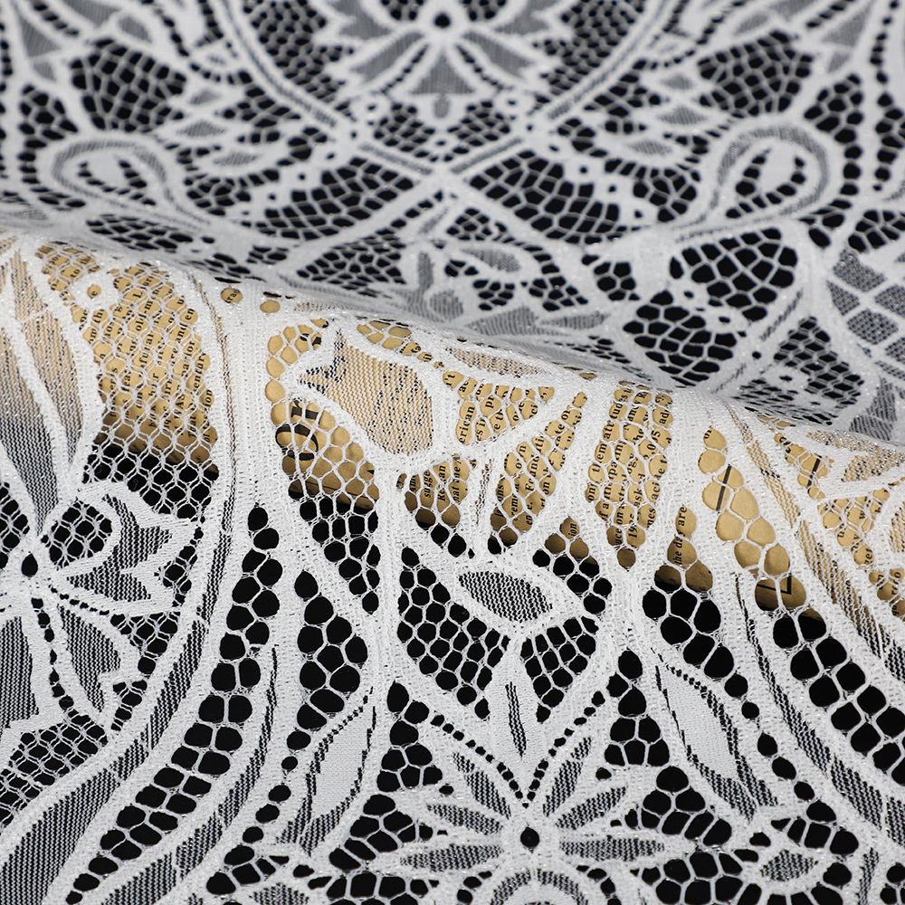 Yanzi white chantilly lace fabric wholesale bridal wedding embroidered tulle dress fabric french eyelash lace (3n71）