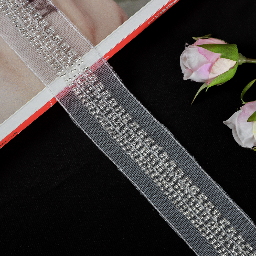 Yanzi silver bead trim (4cm）
