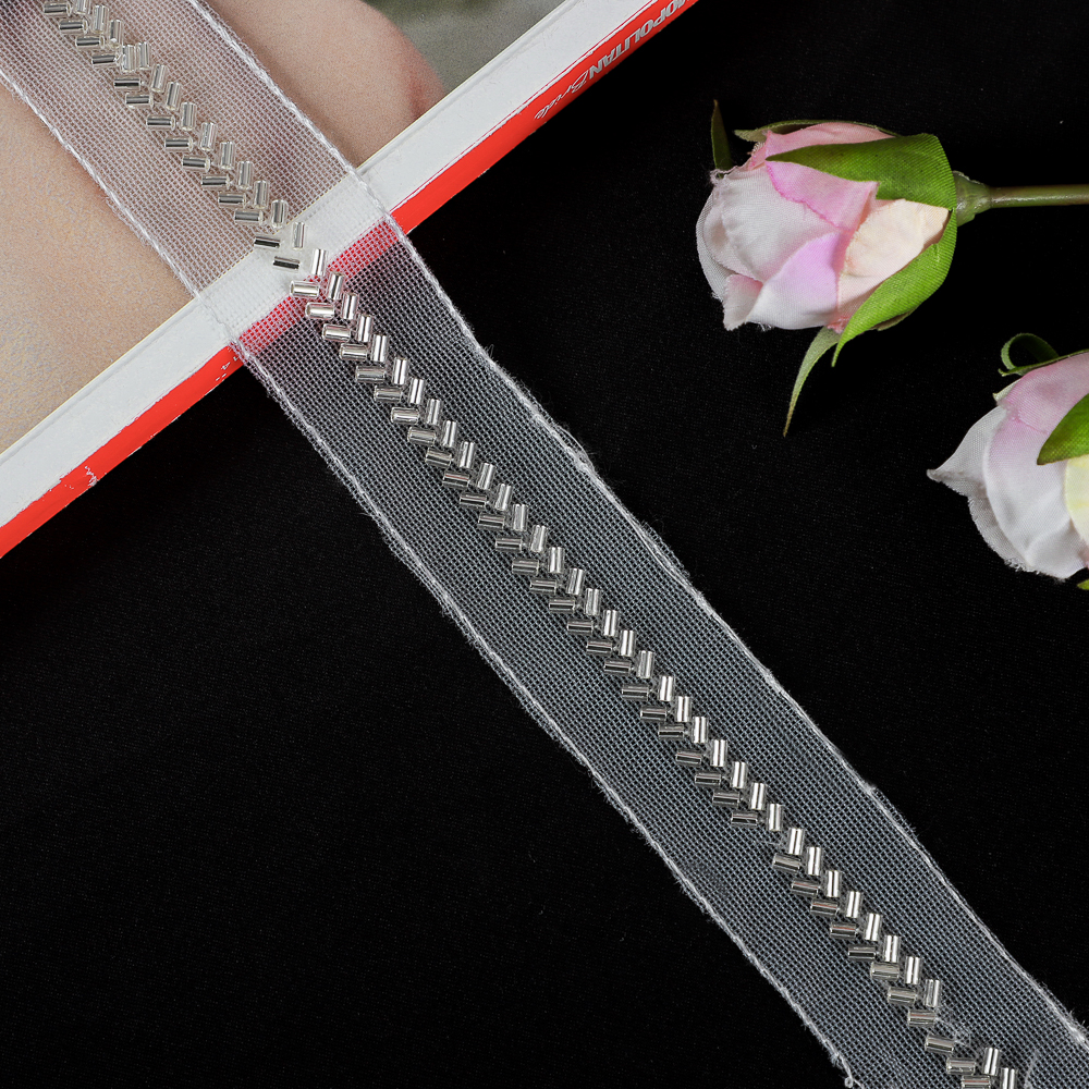 Yanzi silver bead trim (3cm）