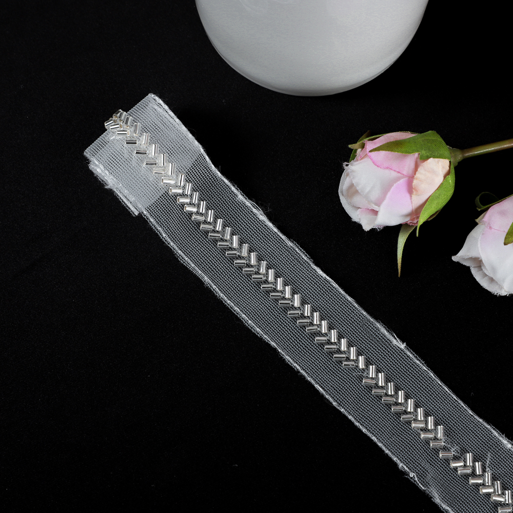 Yanzi silver bead trim (3cm）