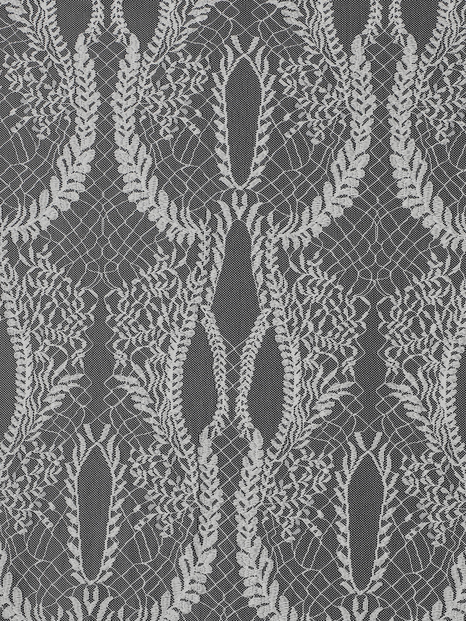 Yanzi off-white French chantilly eyelash lace fabric (59-616）