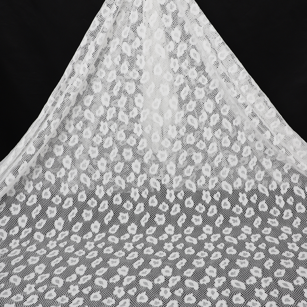 Yanzi 1.5m Eyelashes Lace Fabric Wedding Bride Evening Dress French Chantilly Lace Fabric (42-190）