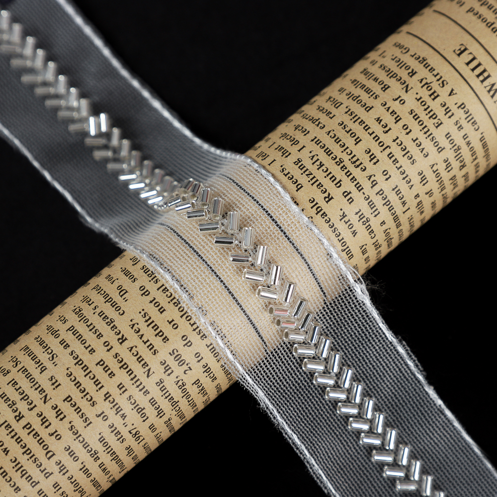 Yanzi silver bead trim (3cm）