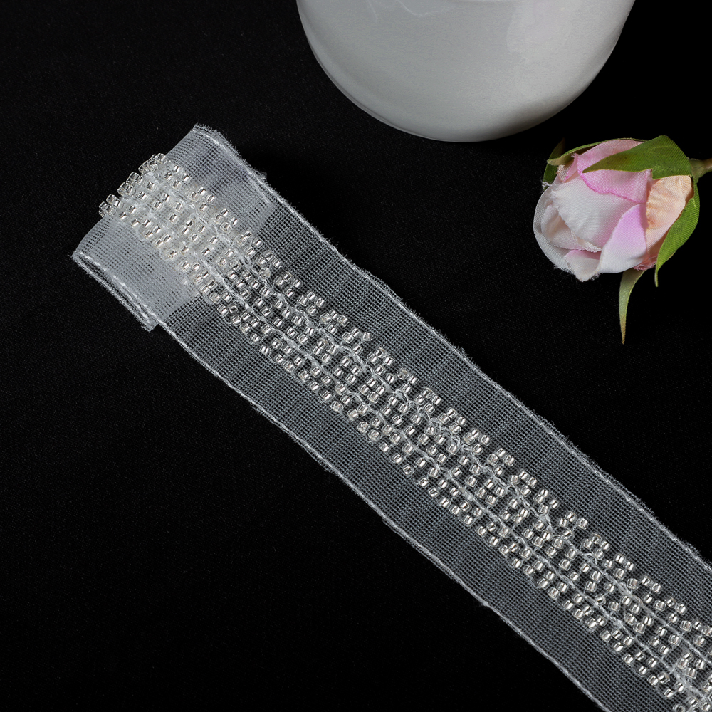 Yanzi silver bead trim (4cm）
