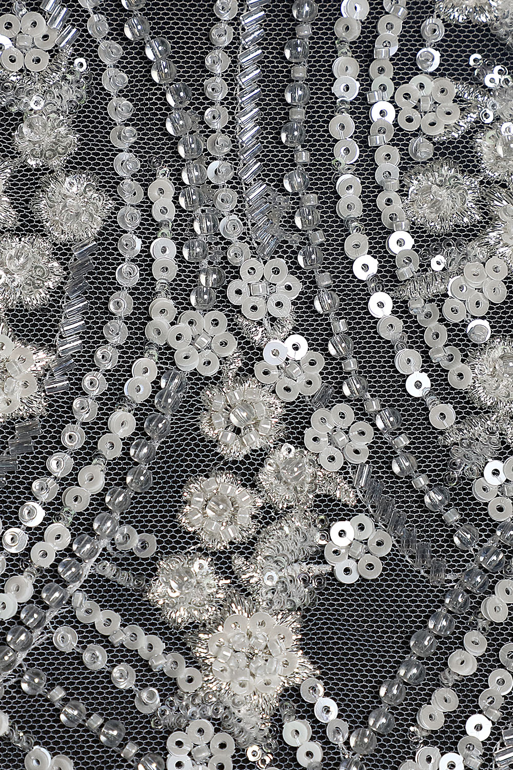 Yanzi White Crystal Beaded Bodice Applique Wedding DIY (YZDH007）