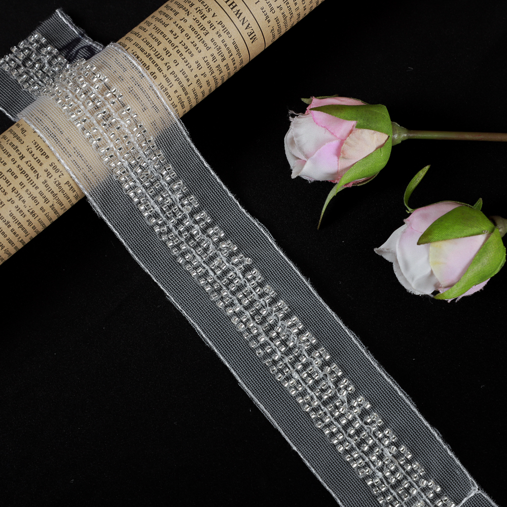 Yanzi silver bead trim (4cm）
