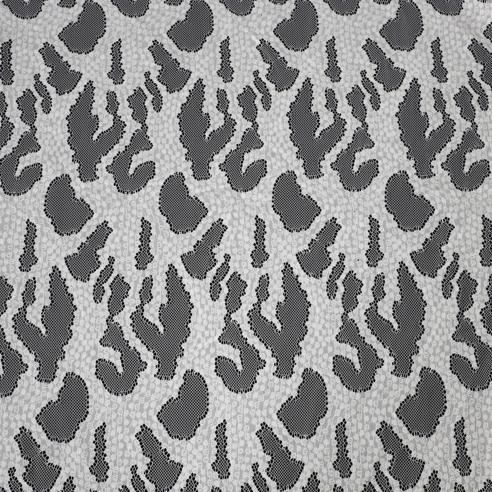 Yanzi off-white French chantilly eyelash lace fabric (59-655）