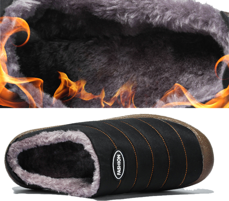 Calceus Addison Winter Water-resistant Fur-lined Flat Slippers detail Image