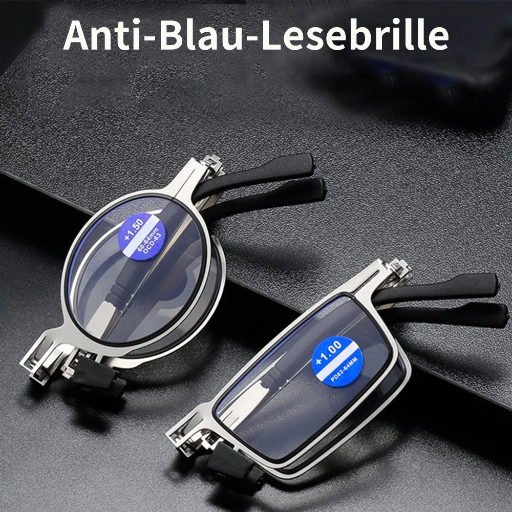Saphirvogel™ Ultraleichte schraubenlose faltbare Lesebrille aus Titanmaterial