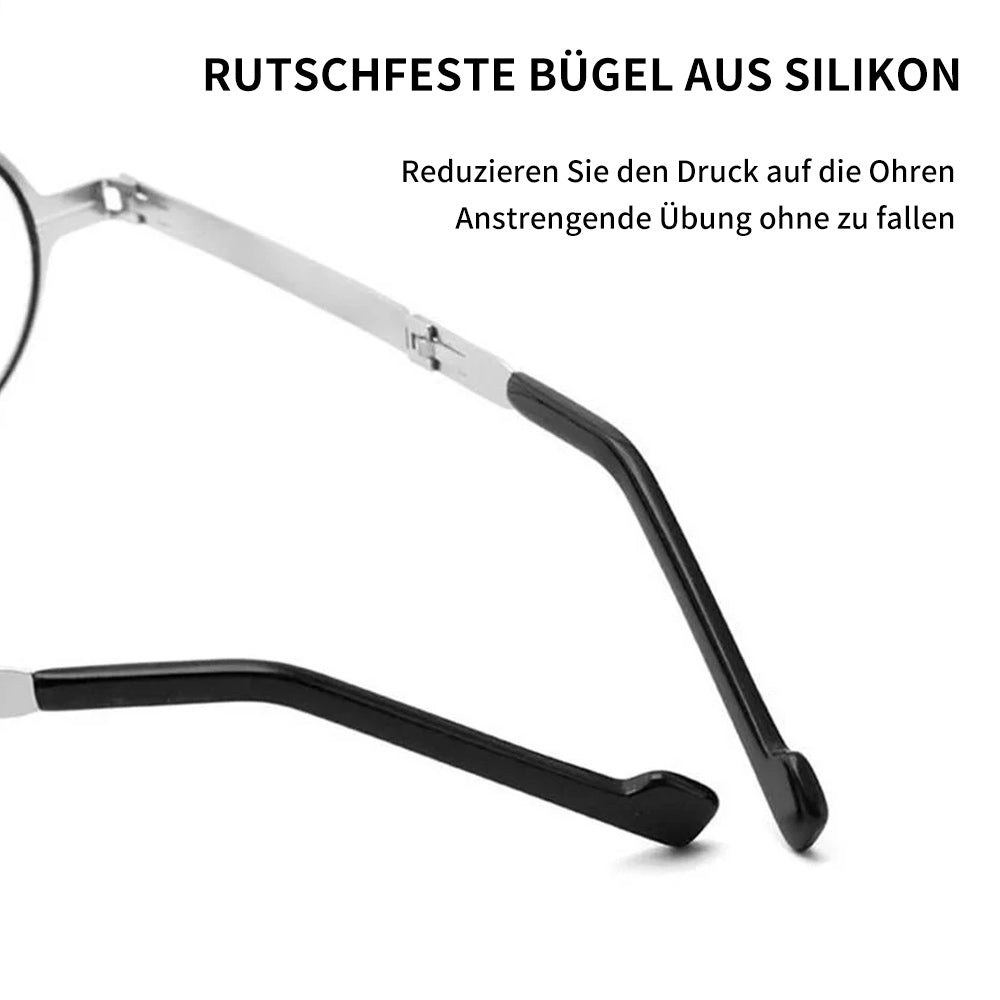 Saphirvogel™ Ultraleichte schraubenlose faltbare Lesebrille aus Titanmaterial
