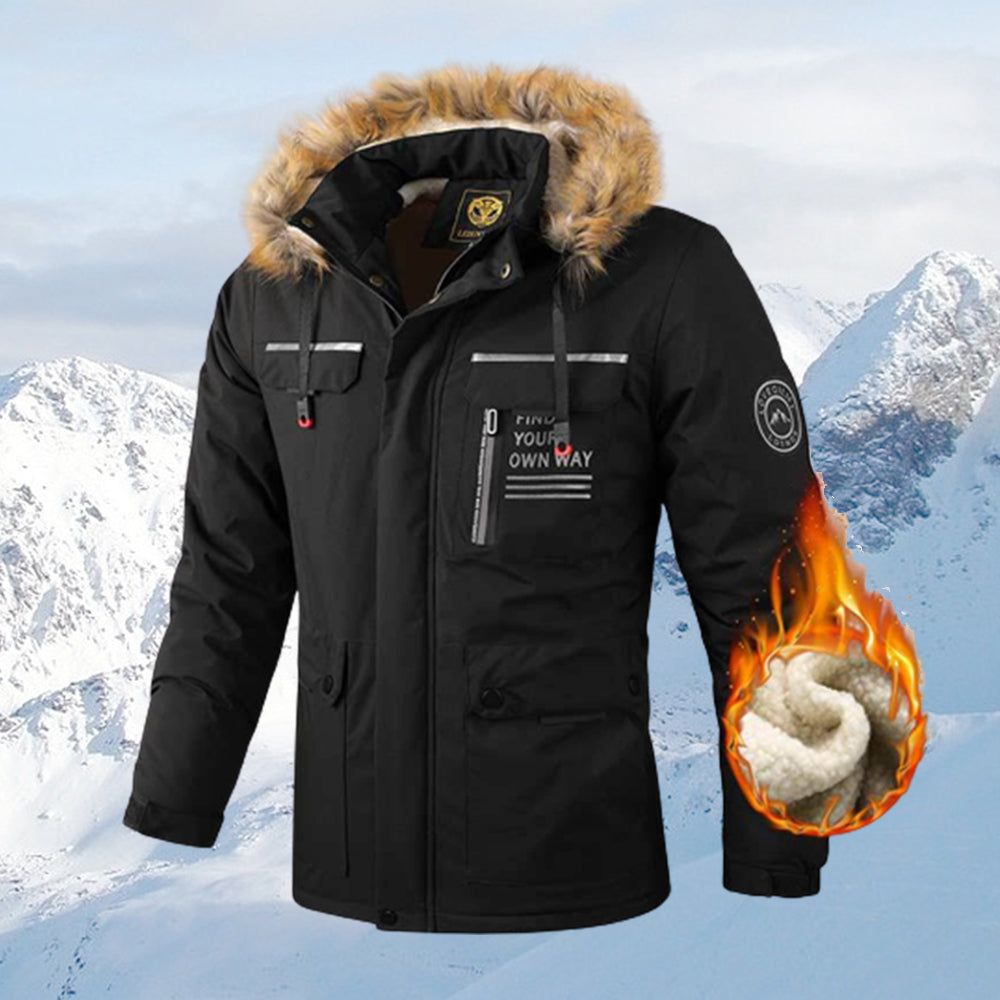 Saphirvogel™ Herren Winter Fleece Verdickung mit Kapuzen Parka Jacke