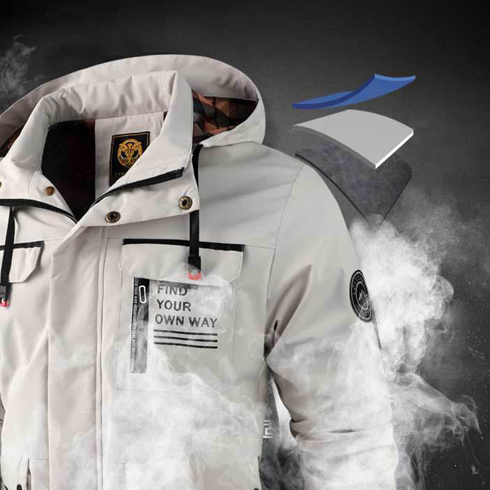 Saphirvogel™ Herren Winter Fleece Verdickung mit Kapuzen Parka Jacke