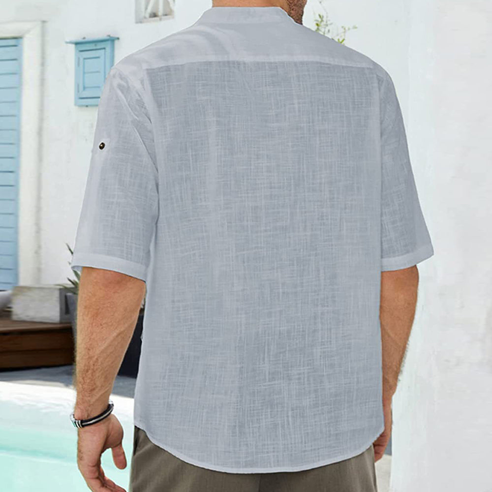 Saphirvogel™ Flachshemden mit halben Ärmeln aus der Basic-Serie für Herren