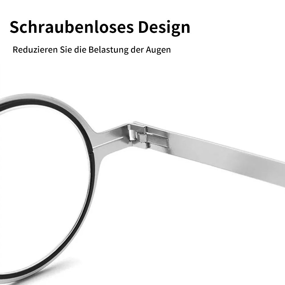 Saphirvogel™ Ultraleichte schraubenlose faltbare Lesebrille aus Titanmaterial