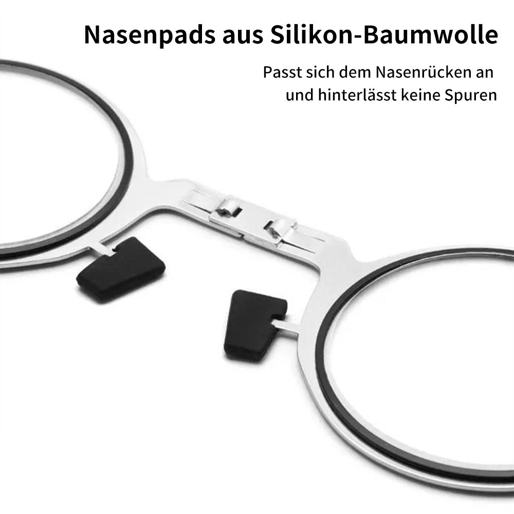 Saphirvogel™ Ultraleichte schraubenlose faltbare Lesebrille aus Titanmaterial