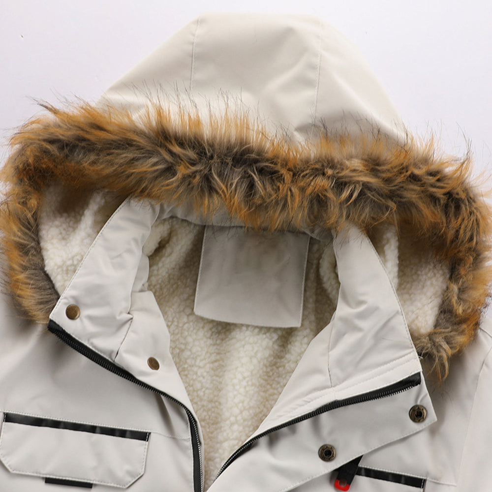 Saphirvogel™ Herren Winter Fleece Verdickung mit Kapuzen Parka Jacke