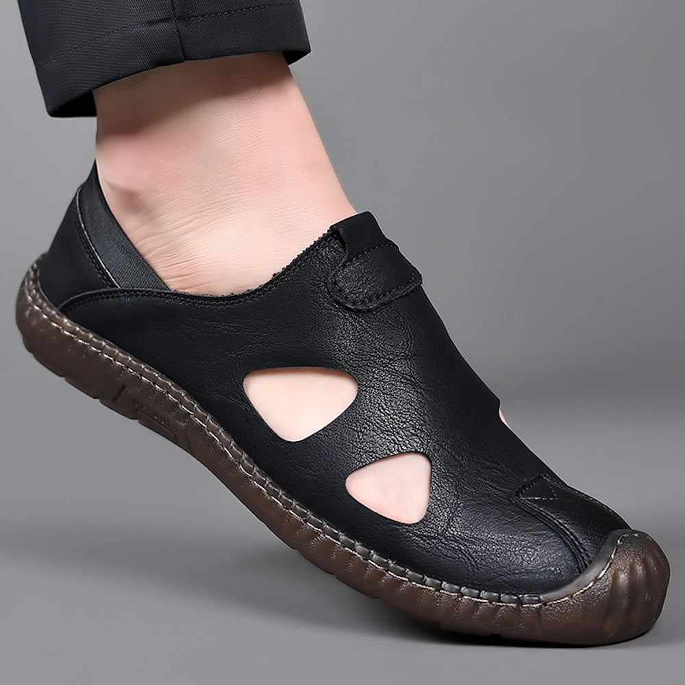 Pibok™ Hohle atmungsaktive Herrensandalen aus echtem Leder