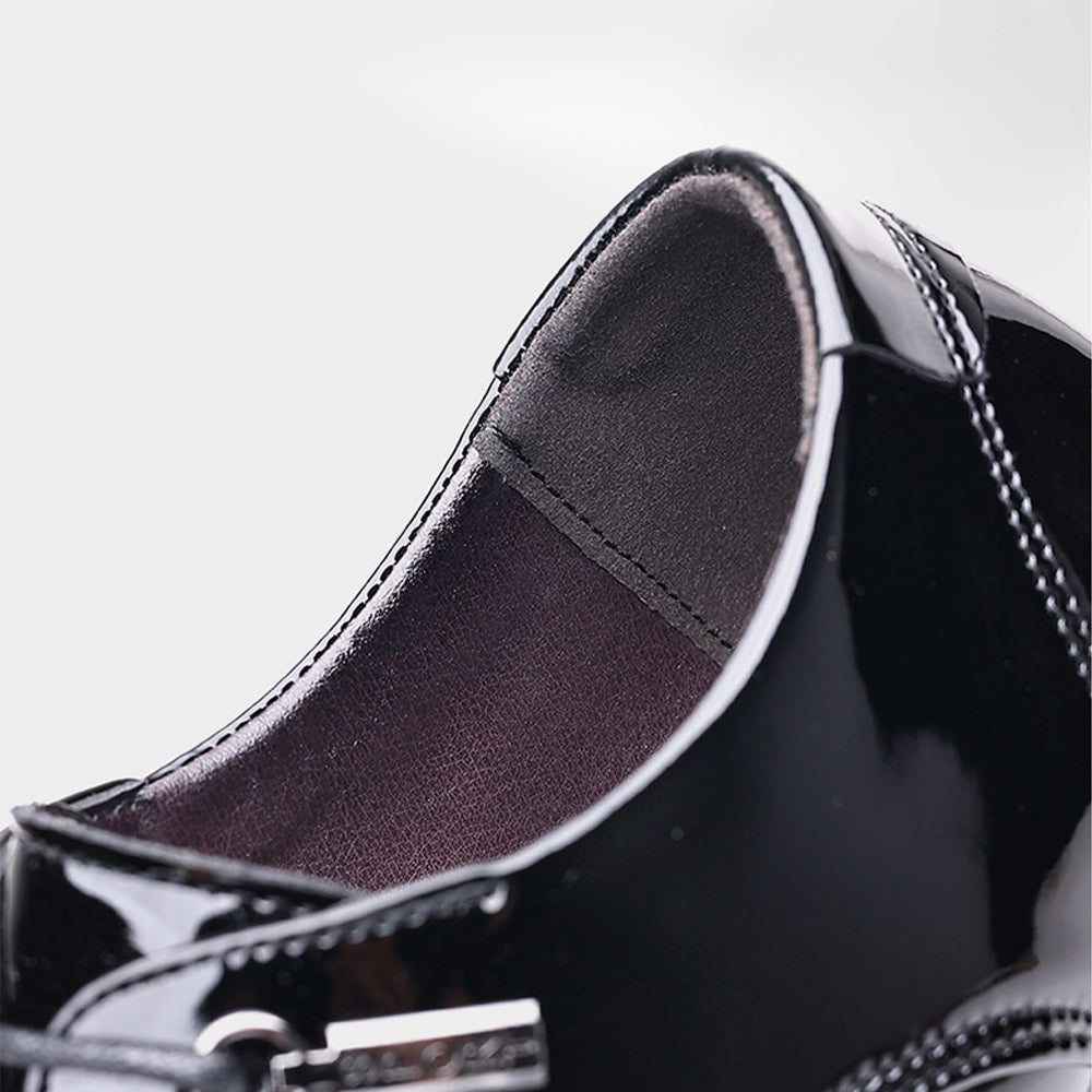 Saphirvogel™ Business-Schnürschuhe aus Lackleder für Herren mit spitzer Zehenpartie