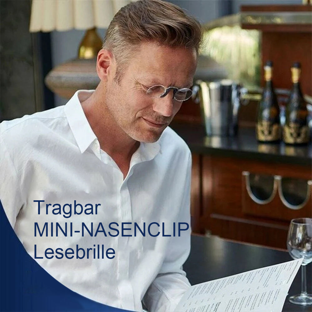 Saphirvogel™ Tragbare Mini-Nasenclip-Lesebrille