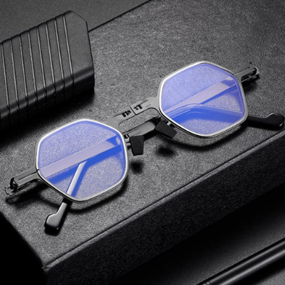 Saphirvogel™ Ultraleichte schraubenlose faltbare Lesebrille aus Titanmaterial