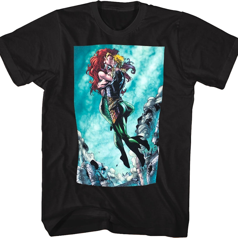 Aquaman and Mera Kissing DC Comics T-Shirt