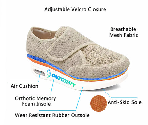 Onecomfy Women Adjusting Anti Slip Walking Shoes