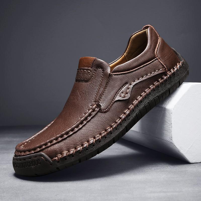 New Men's Leather Outdoor Driving Shoes