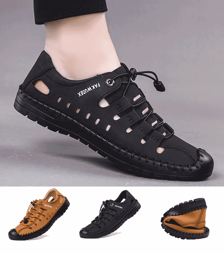🔥LAST DAY 60% OFF 🔥 Aviator Wrapped Toe Hollow Leather Sandals
