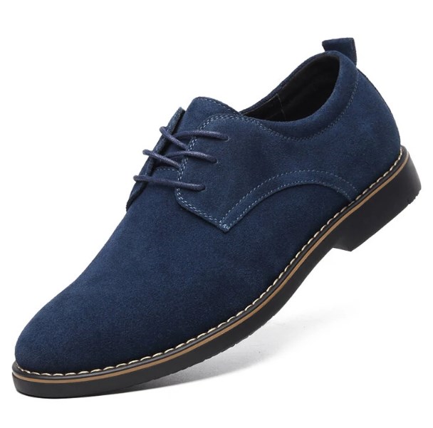 Mens Classic ritish Style Suede Lace Up Business Formal Casual Shoes