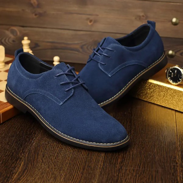🔥Hot Sale🎁--70% OFF 🎉Mens Classic ritish Style Suede Oxfords Lace Up Business Formal Casual Shoes