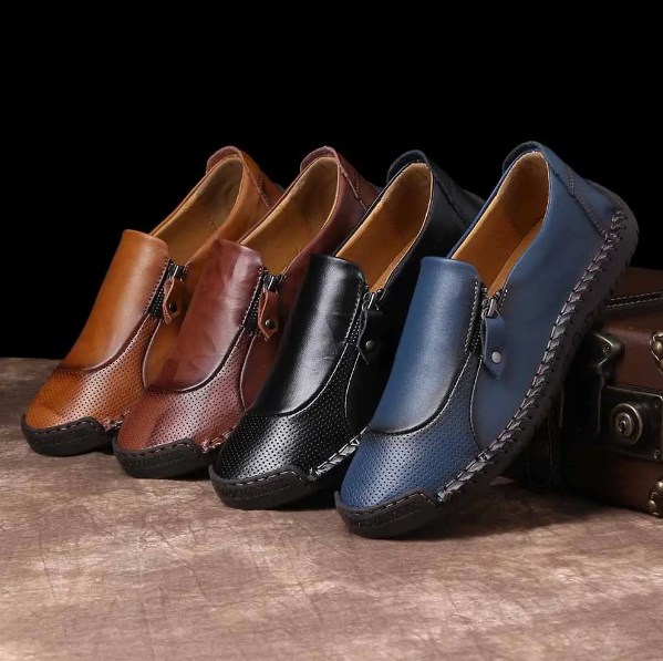 🔥Žhav&yacute; v&yacute;prodej🎁--60% SLEVA 🎉P&aacute;nsk&eacute; klasick&eacute; zipov&eacute; ručn&iacute; &scaron;it&iacute; Pohodln&eacute; měkk&eacute; nazouv&aacute;ky na lež&eacute;rn&iacute; kožen&eacute; boty