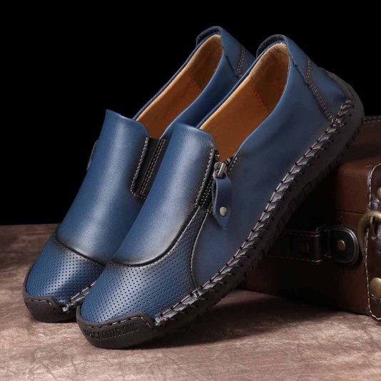 🔥Žhav&yacute; v&yacute;prodej🎁--60% SLEVA 🎉P&aacute;nsk&eacute; klasick&eacute; zipov&eacute; ručn&iacute; &scaron;it&iacute; Pohodln&eacute; měkk&eacute; nazouv&aacute;ky na lež&eacute;rn&iacute; kožen&eacute; boty