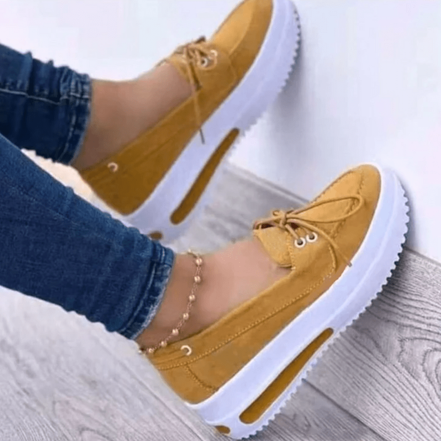 blue vans yellow stripe