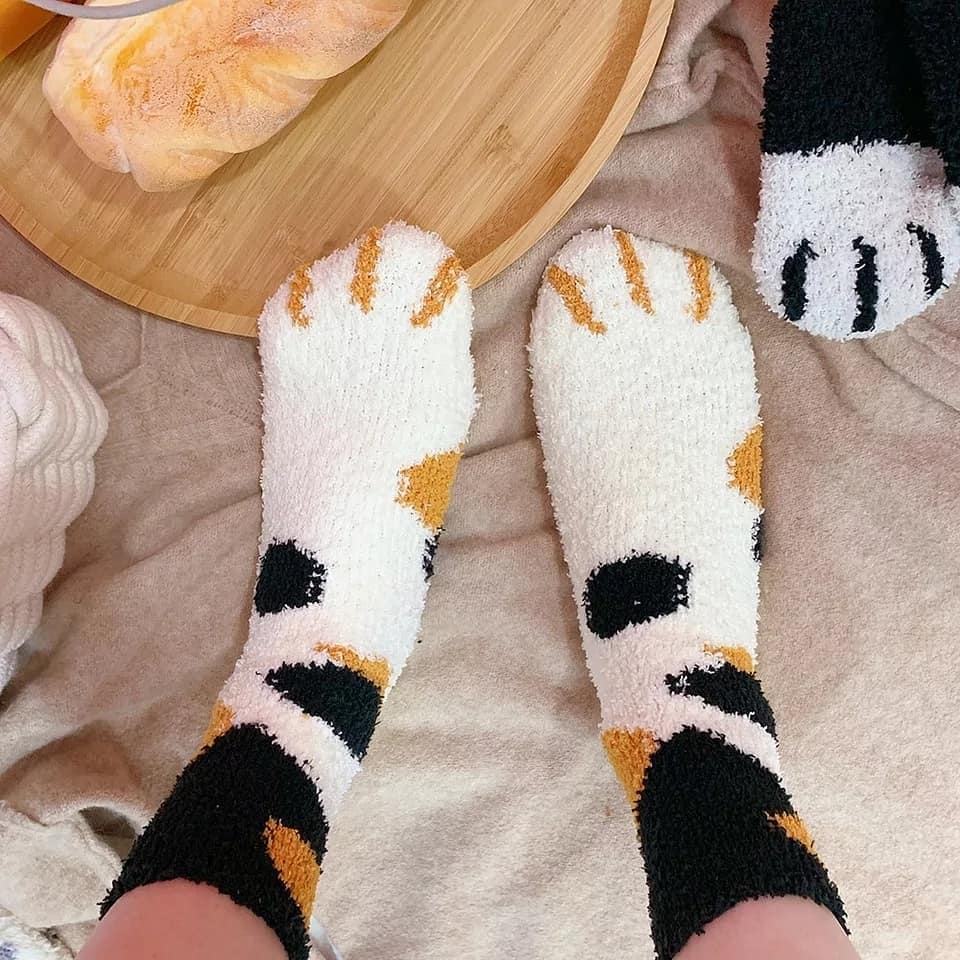 Cat's paw socks - Warm socks - Soft winter socks