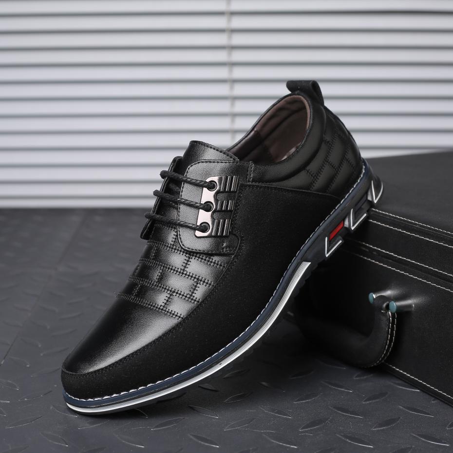 NEW LARGE SIZE MEN'S BUSINESS LEATHER OXFORDS SHOES (BUY 2 GET 10% OFF, 3 GET 15% OFF)