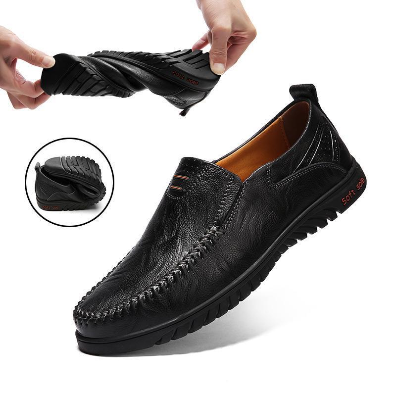 Men Oversize Casual Leather Breathable Shoes